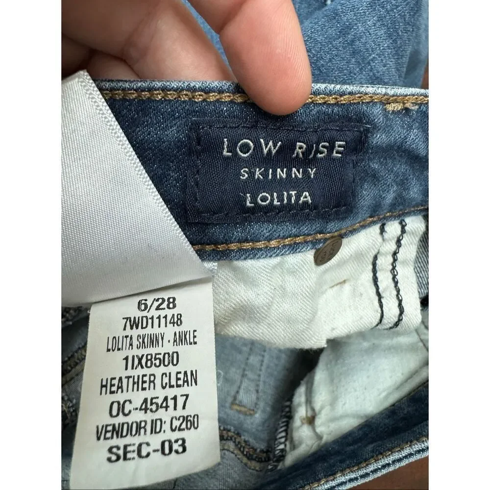 Lucky Brand Low Rise Lolita Skinny Ankle Jeans Size 6/28